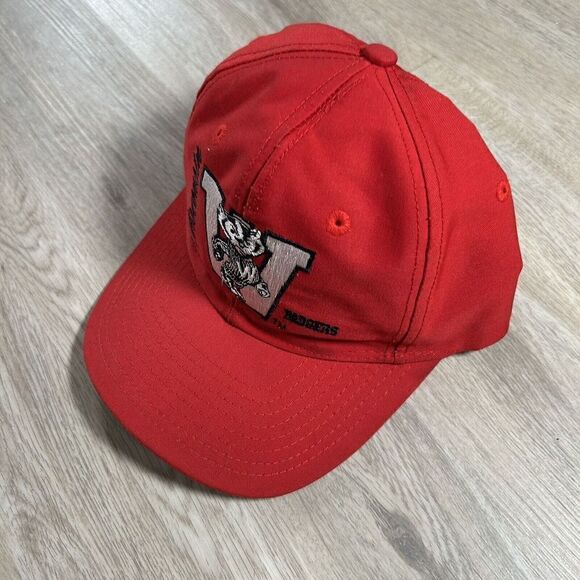Vintage Wisconsin Badgers Hat Snapback NCAA College Football Red Front Row Cap‎ - Picture 8 of 8